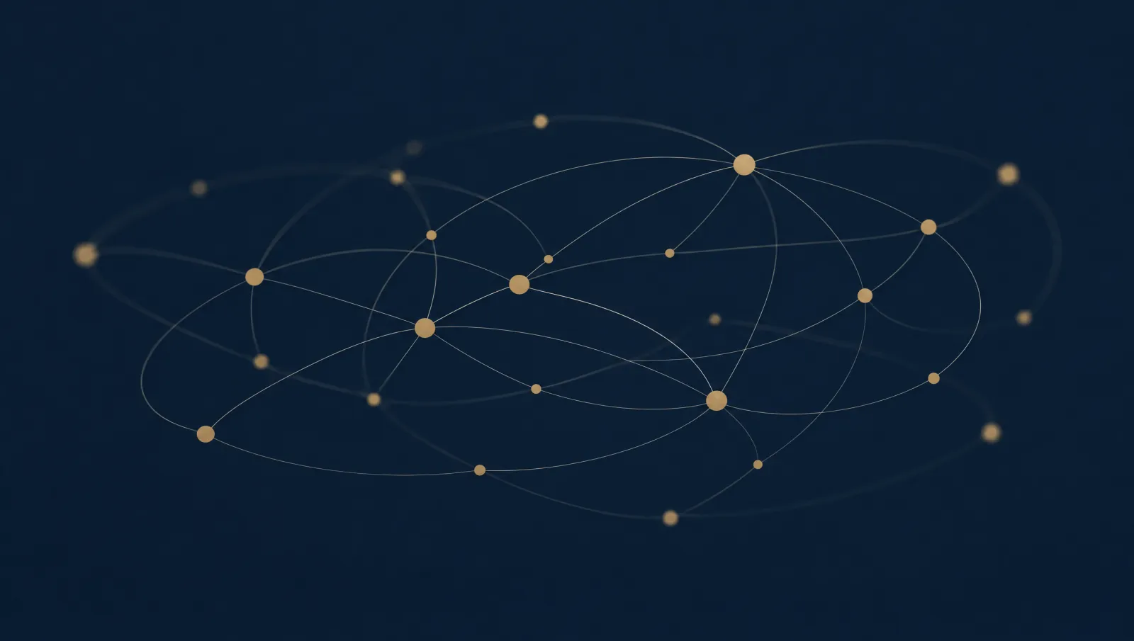 Abstract constellation of connected points; a motif for cooperation between institutions, not a map.